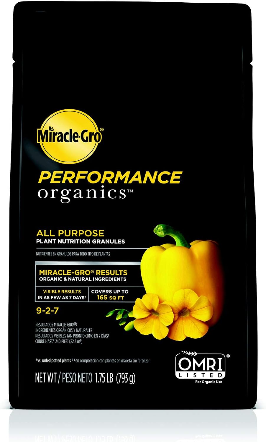 Gránulos nutrición vegetal orgánica 1.75lb para 165ft2