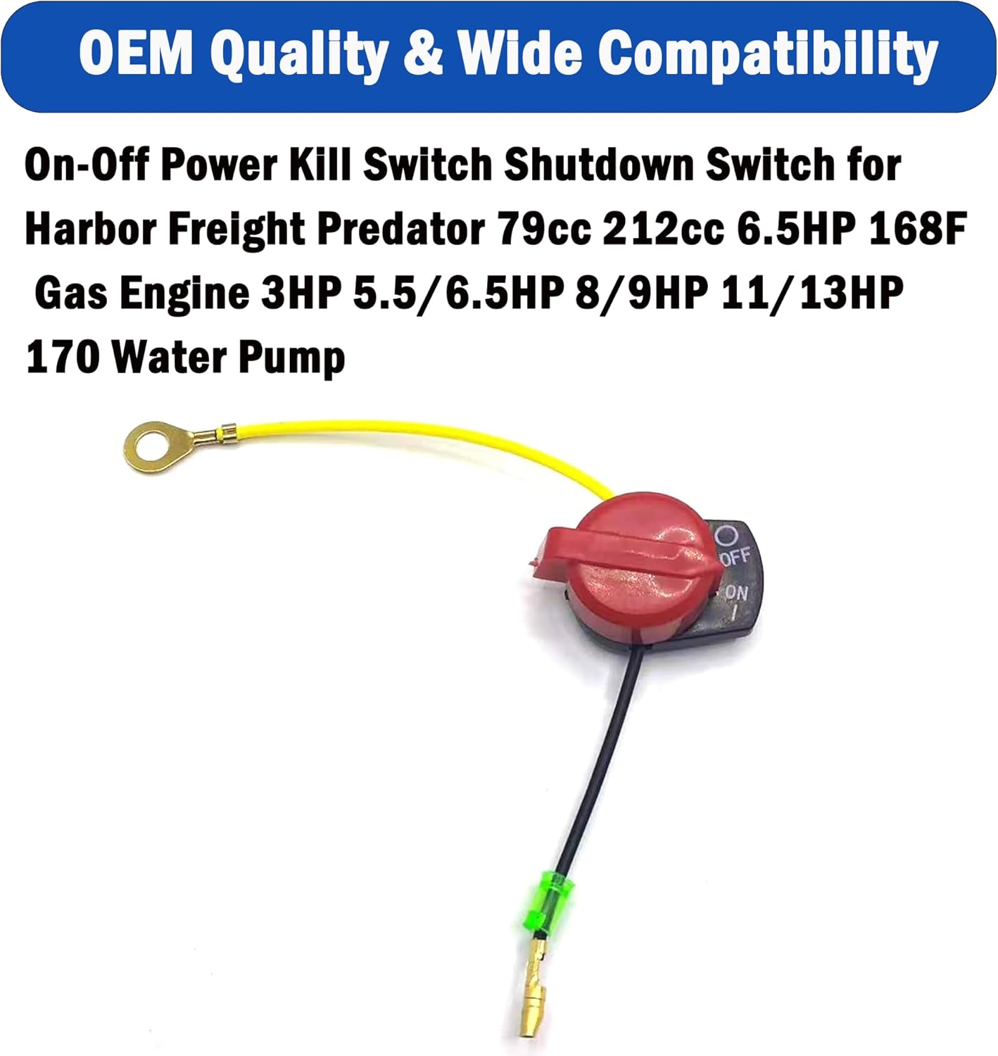 Interruptor encendido/apagado para motor Harbor Freight Predator