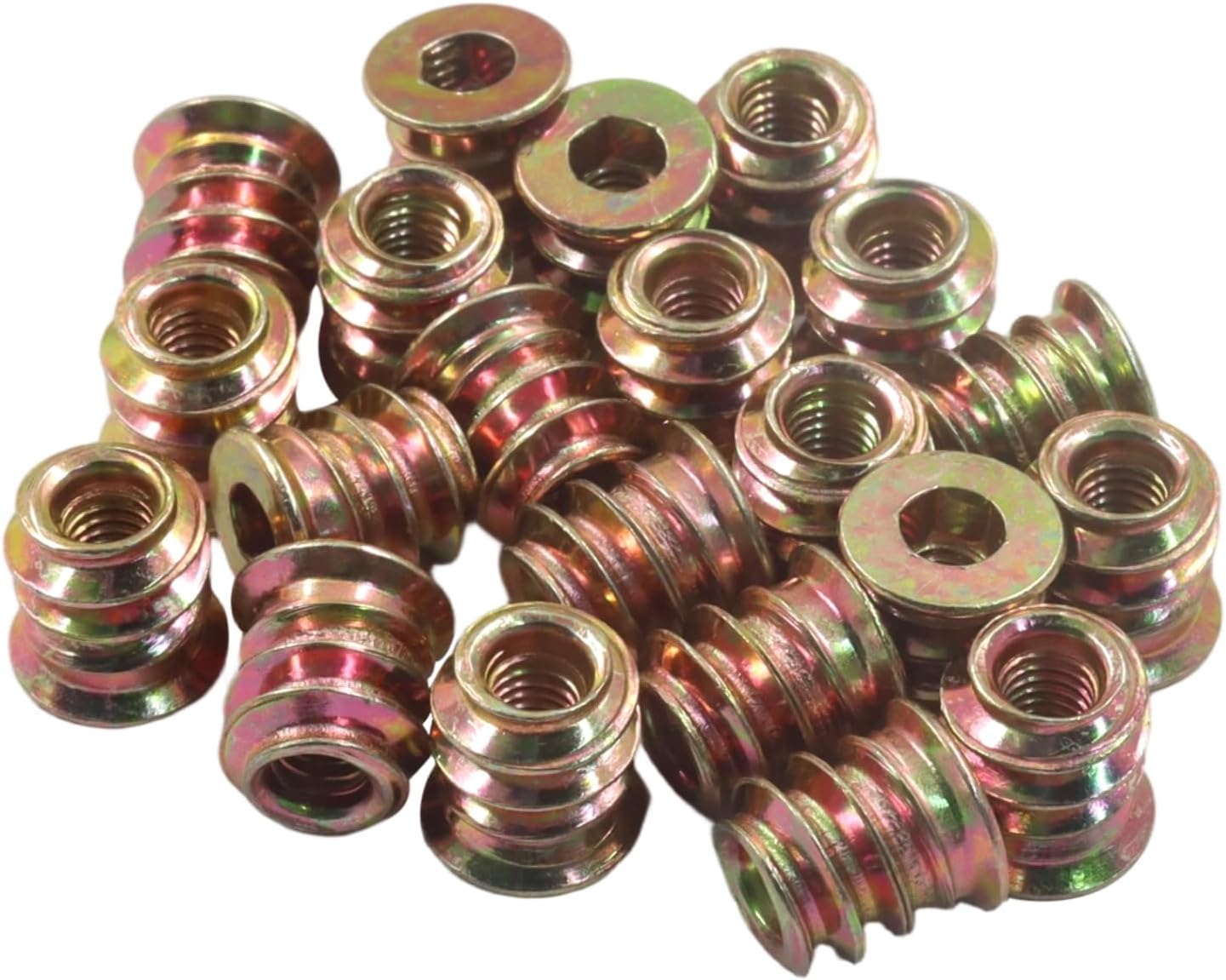 20 Pzas Insertos M4 x 0.394pulg Tuercas Hexagonales para Muebles