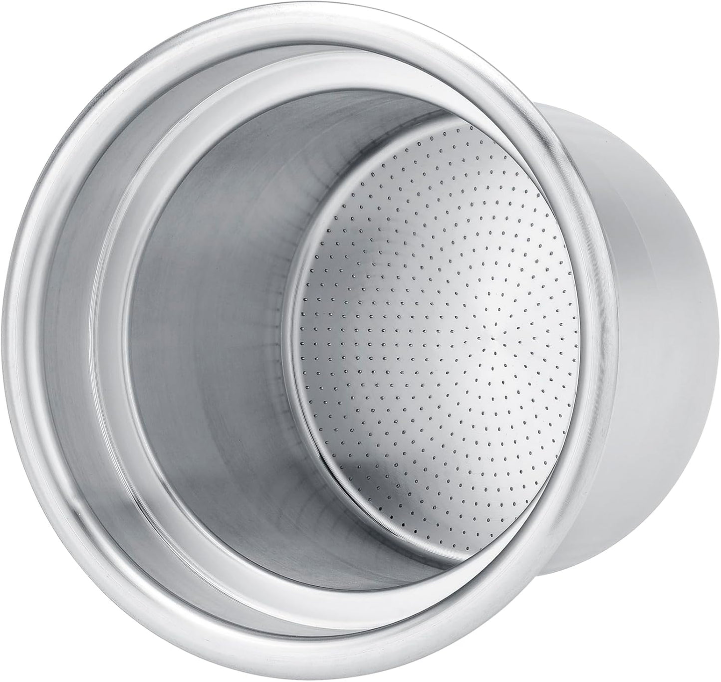 Kit cesta portafiltros acero inox 304 CNC con embudo y pantalla