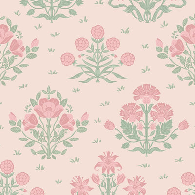 Papel tapiz floral rosa rubor autoadhesivo impermeable 17x79pulg
