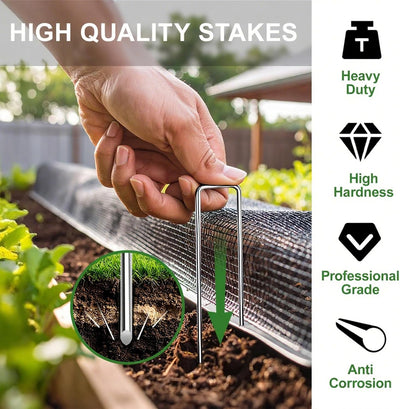 Estacas jardín 6pulg comp 25 grapas galvanizadas