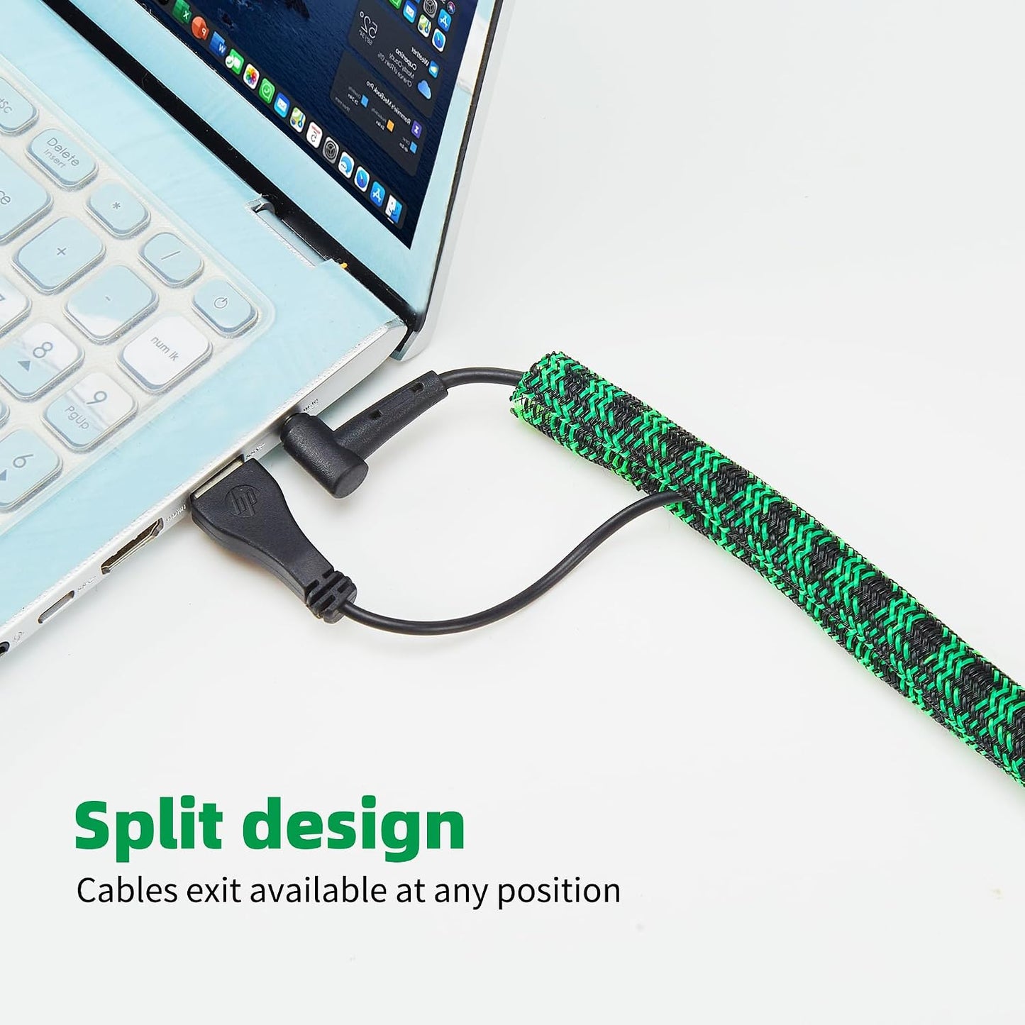 Funda cable dividido 1-50pies trenzado a prueba de mordidas