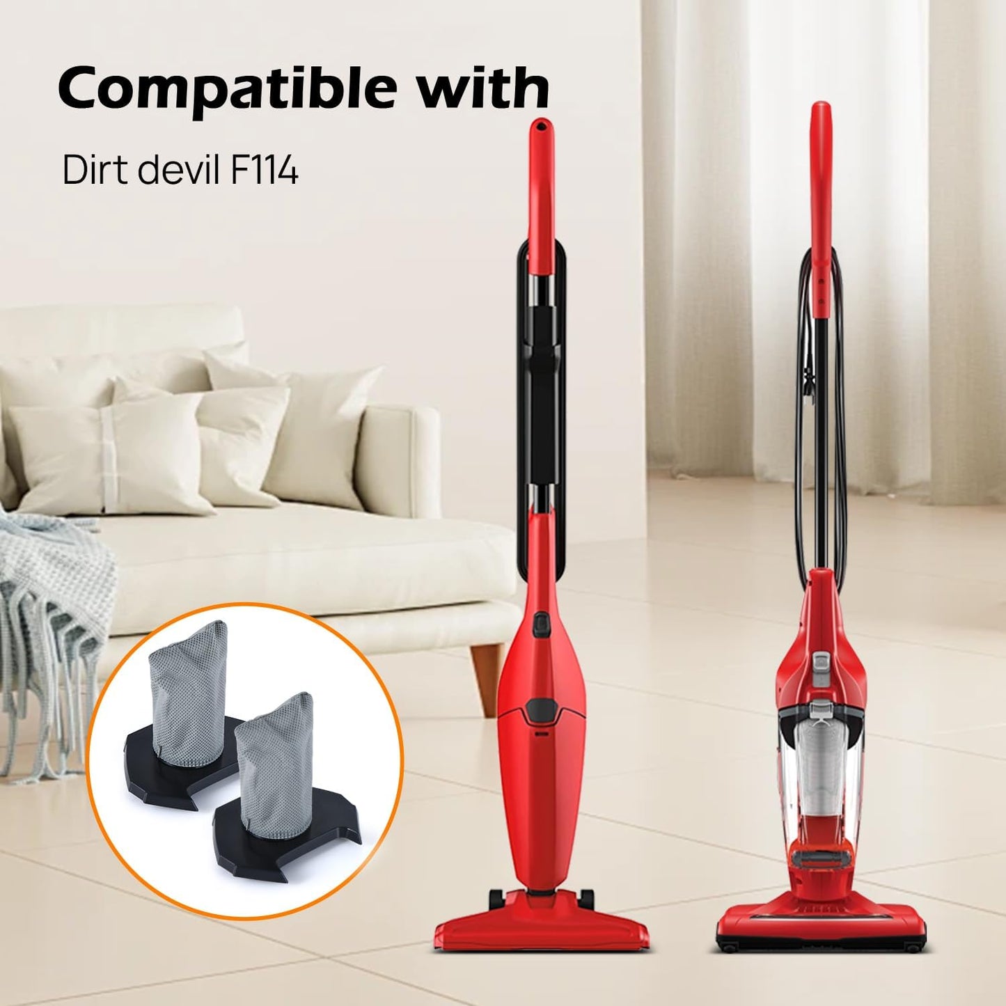 2 Filtros Vacío Comp Hepa para Dirt Devil Power Express