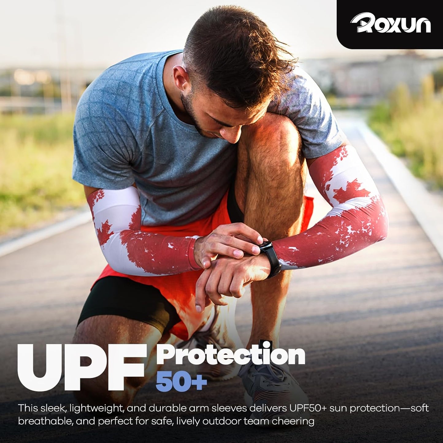 Mangas compresión deportiva UV refrescantes hombre mujer