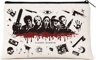 Bolsa maquillaje temática Halloween con cremallera