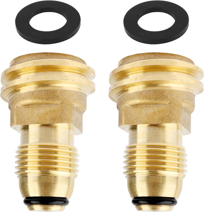 Adaptador propano latón válvula POL a manguera QCC1 tipo 1 2 pzas