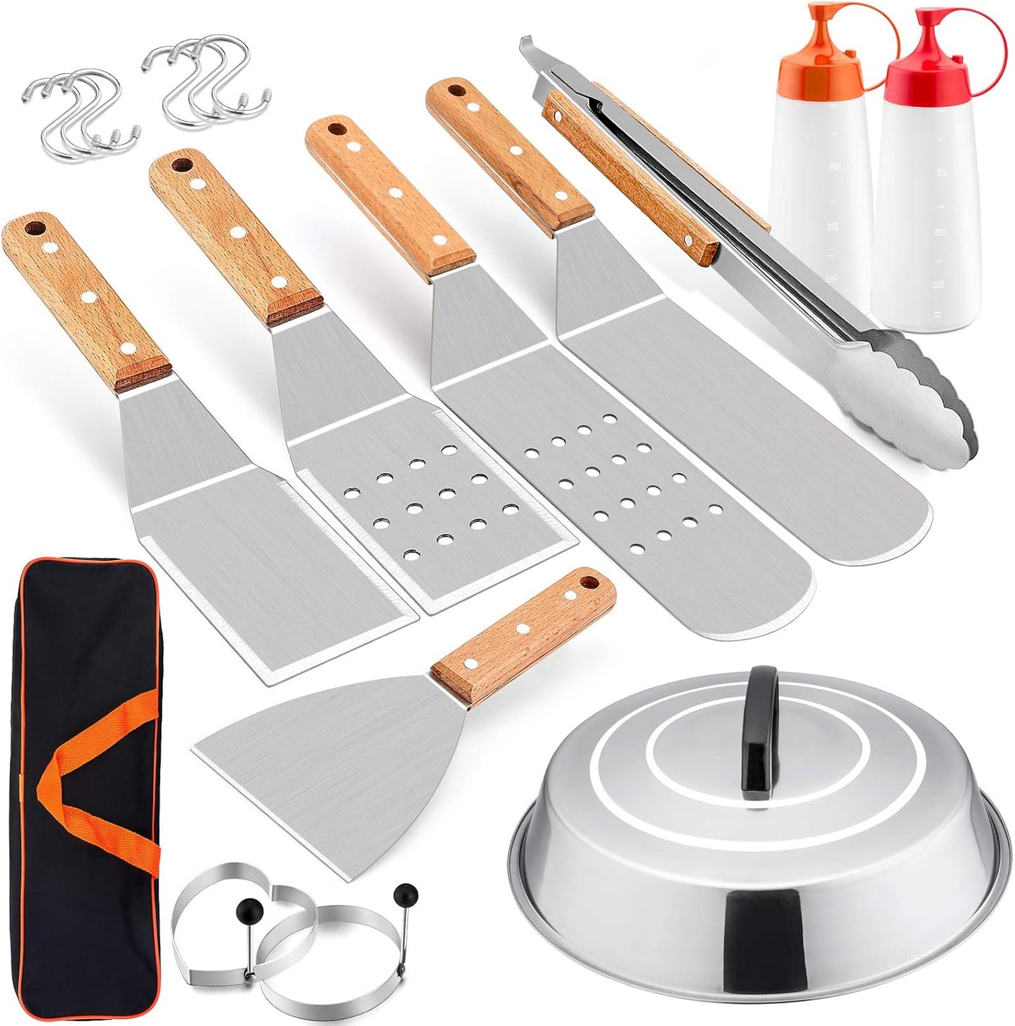 Set 12 espátulas acero inox con cúpula 12pulg