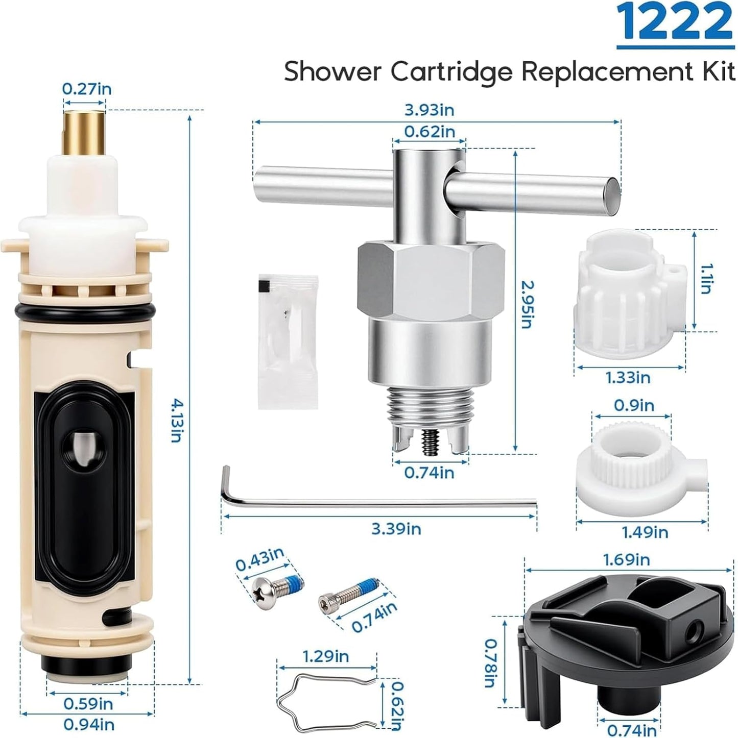 Kit repuesto cartucho Moen 1222 con herramienta