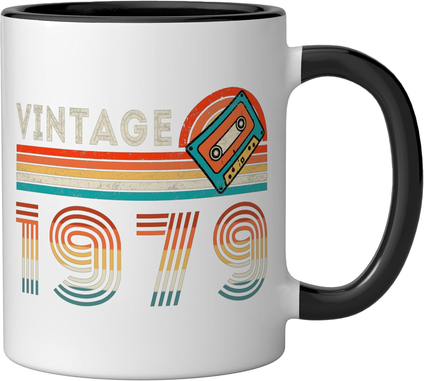 Taza cerámica negra/blanca