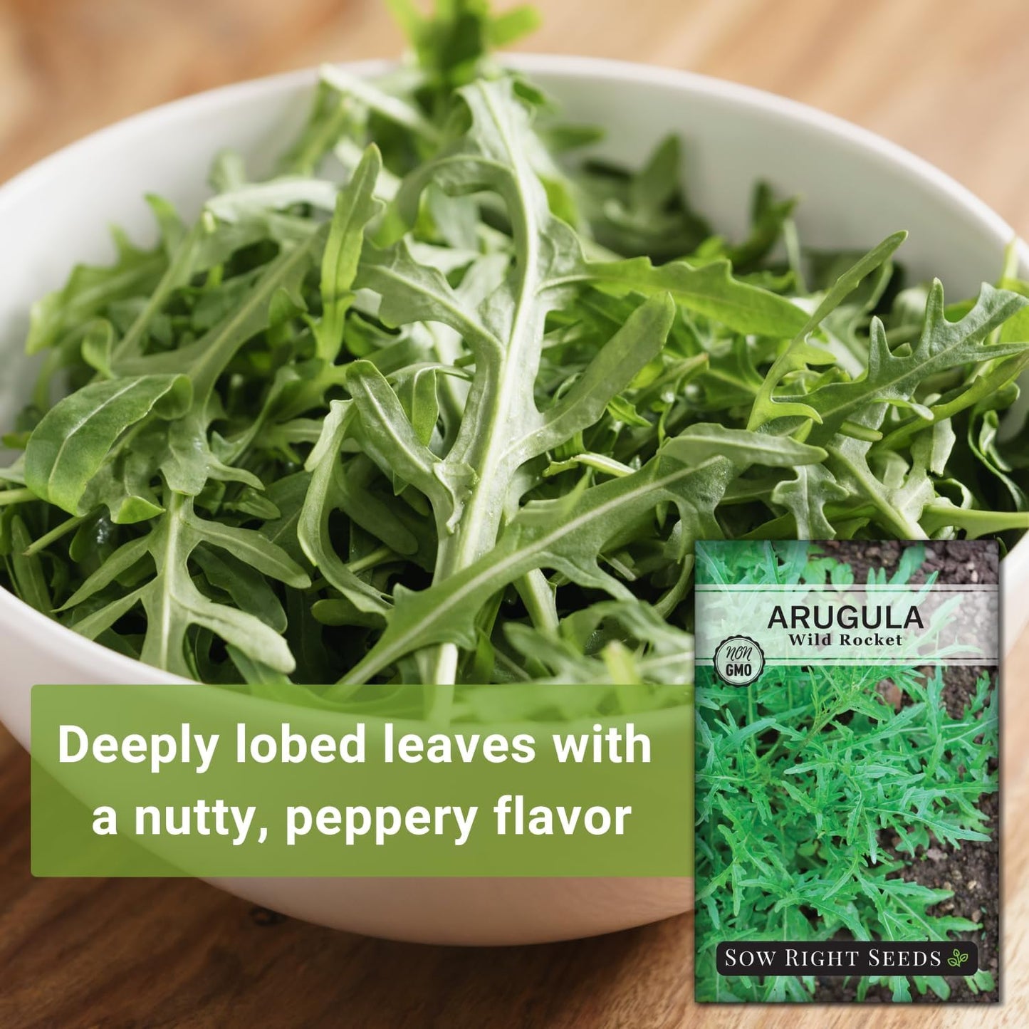 Semillas rúcula Wild Rocket para huerto casero