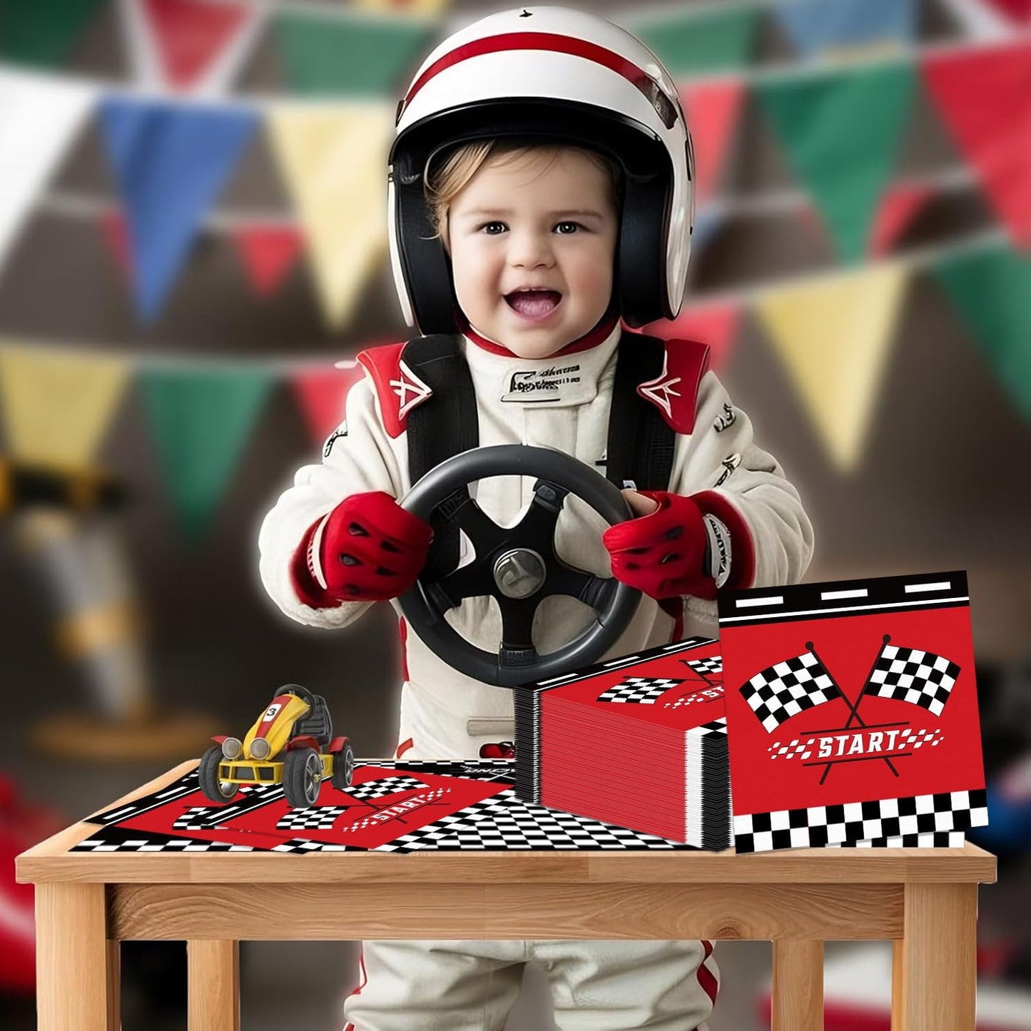 50 Servilletas Papel Temáticas Automóvil 13x13pulg