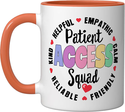 Taza Cerámica para Técnico de Cuidado Paciente Orange/White