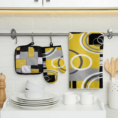 Juego de 6 piezas decoración de cocina accesorios granja soportes para ollas paños manoplas guantes