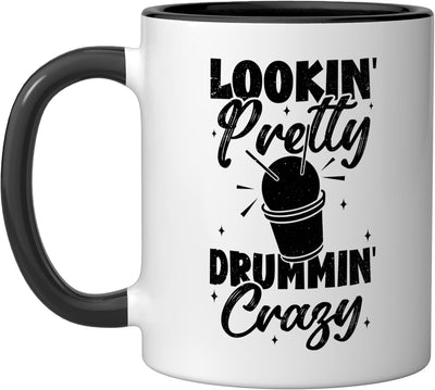 Taza cerámica para entrenamiento de ritmo mujer negro/blanco
