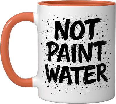 Taza cerámica para pintor humorística con dibujos de artistas y estudiantes