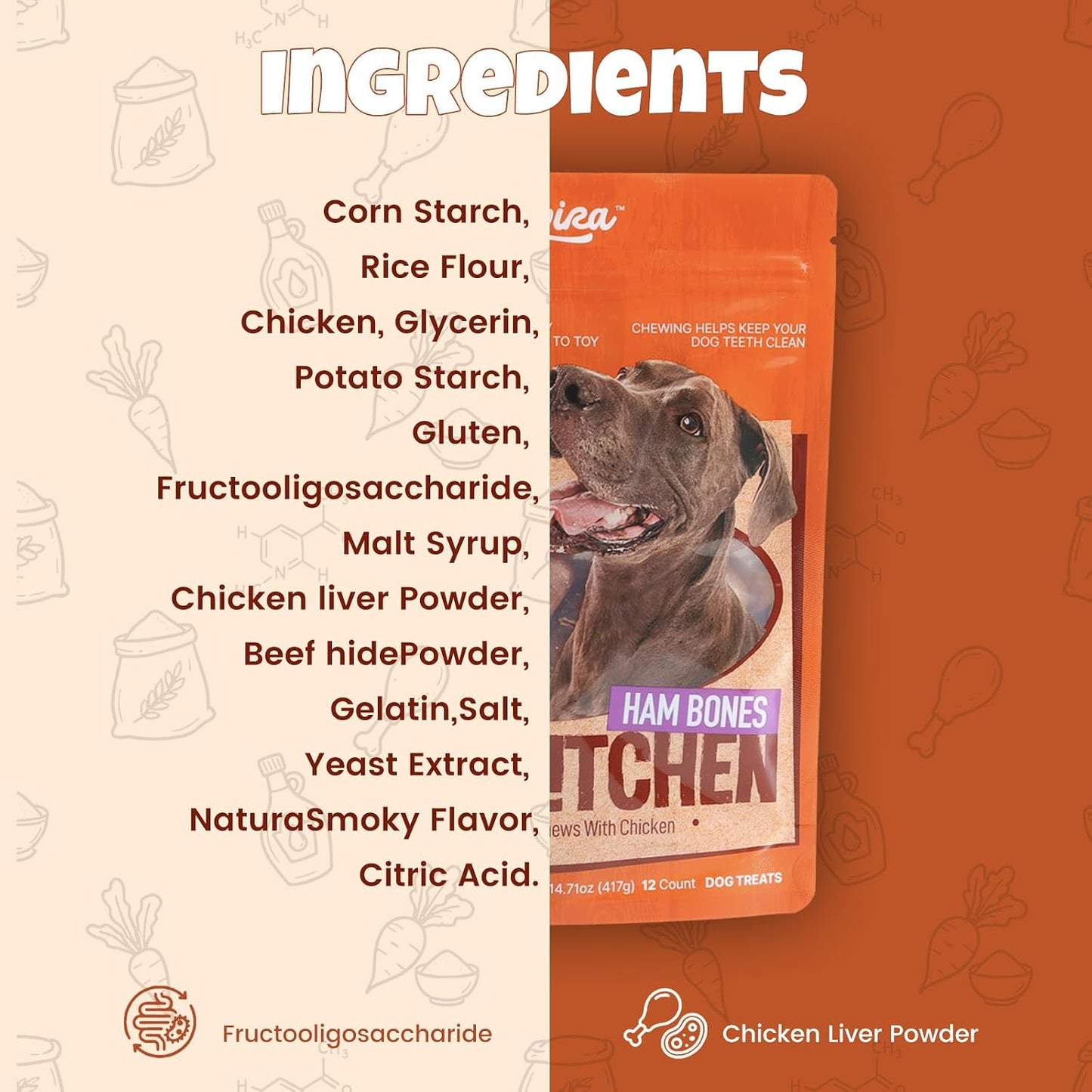 15 Unidades Galletas Perro Parrilla Sin Hueso Masticable