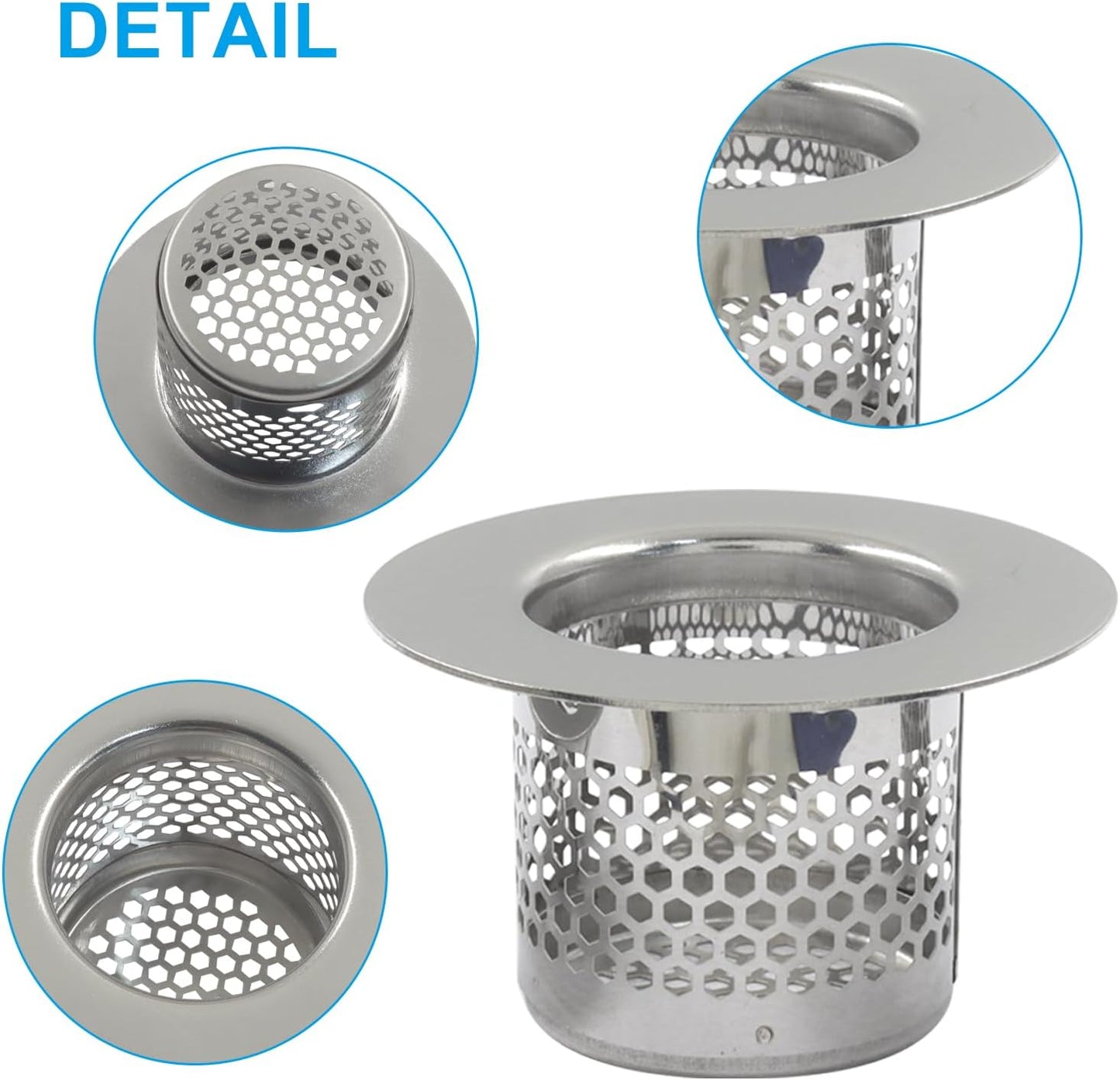 3 Coladores Baño Acero Inox Drenaje 1.2-2.17pulg