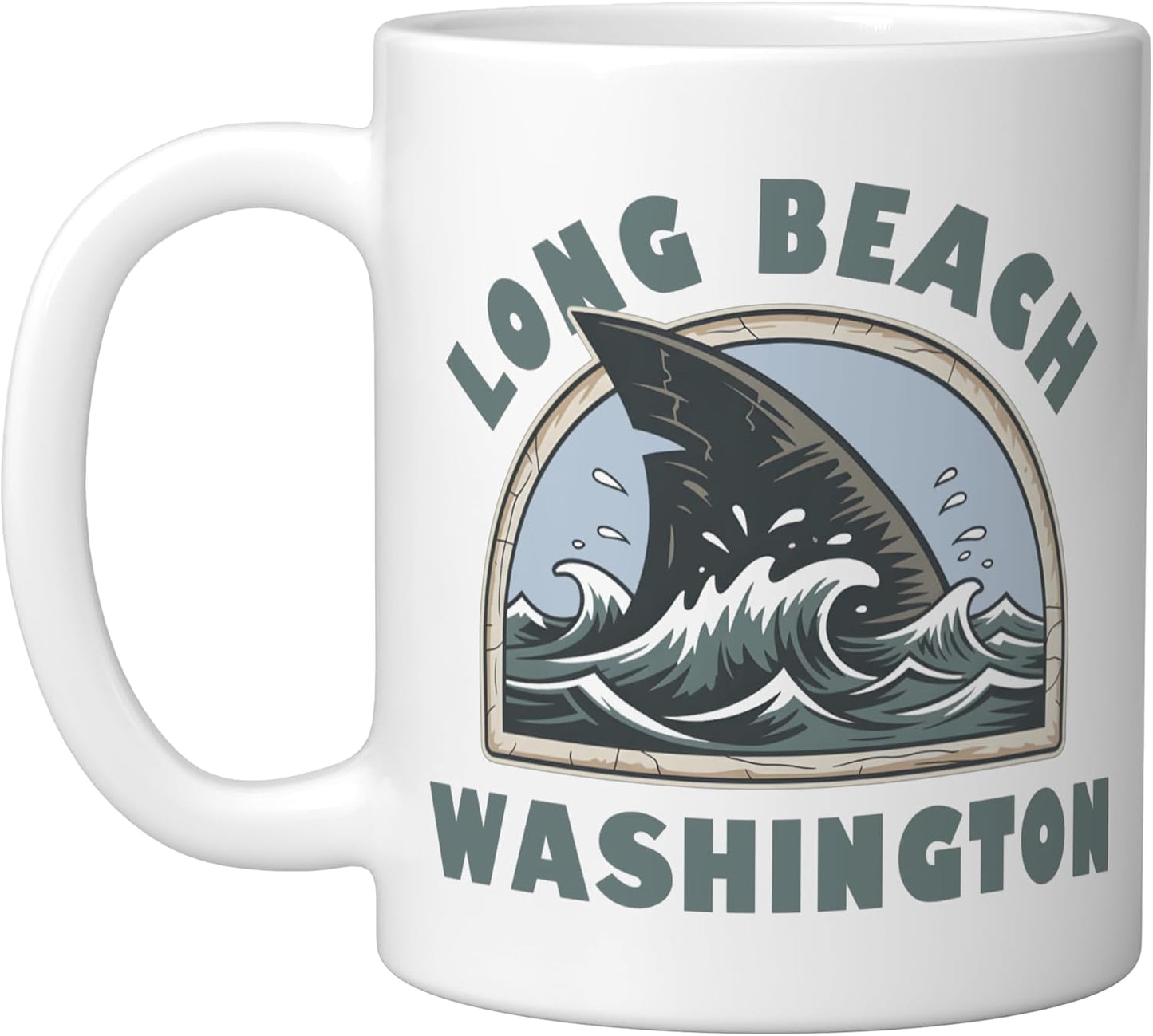 Taza cerámica souvenir vacaciones Long Beach Washington
