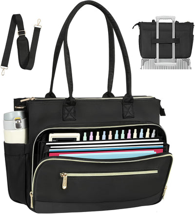 Bolsa laptop 15.6pulg para mujer profesora con bolsillos tabletas