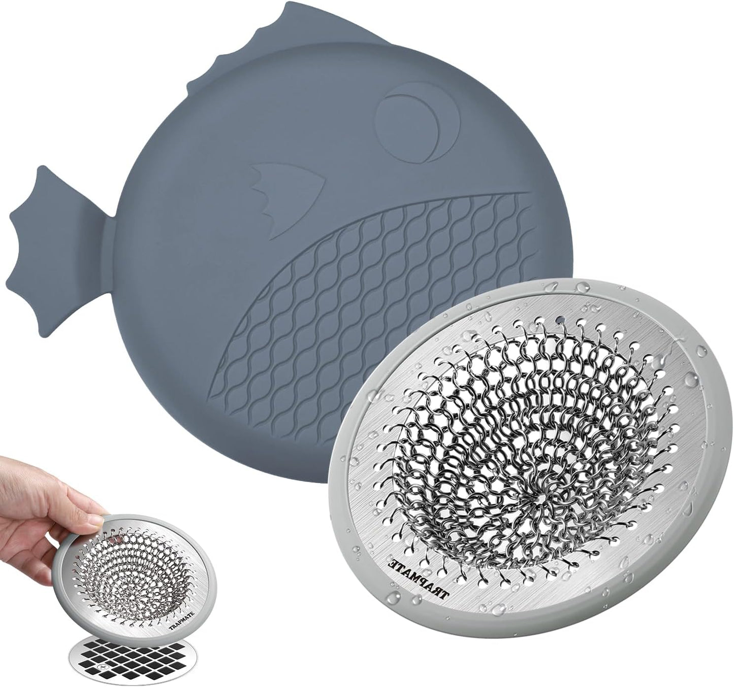 Recogedor pelo drenaje ducha tapón acero inox