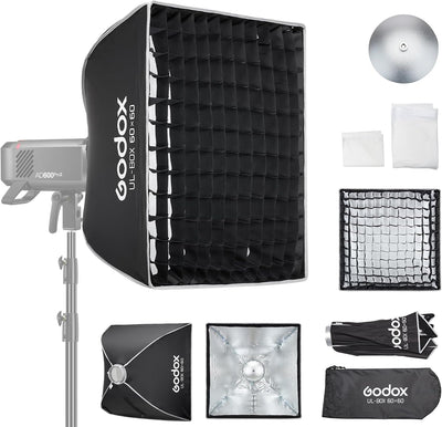 Caja luz cuadrada Bowens Mount Softbox 23.6pulg con difusor
