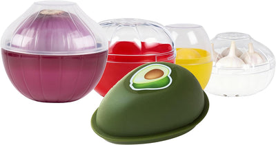 Contenedor reutilizable para cebolla, tomate y limón juego de 5
