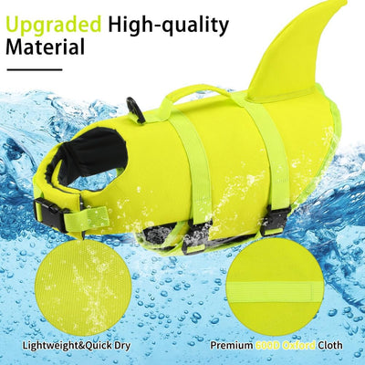 Chaleco salvavidas perro mediano Ripstop amarillo