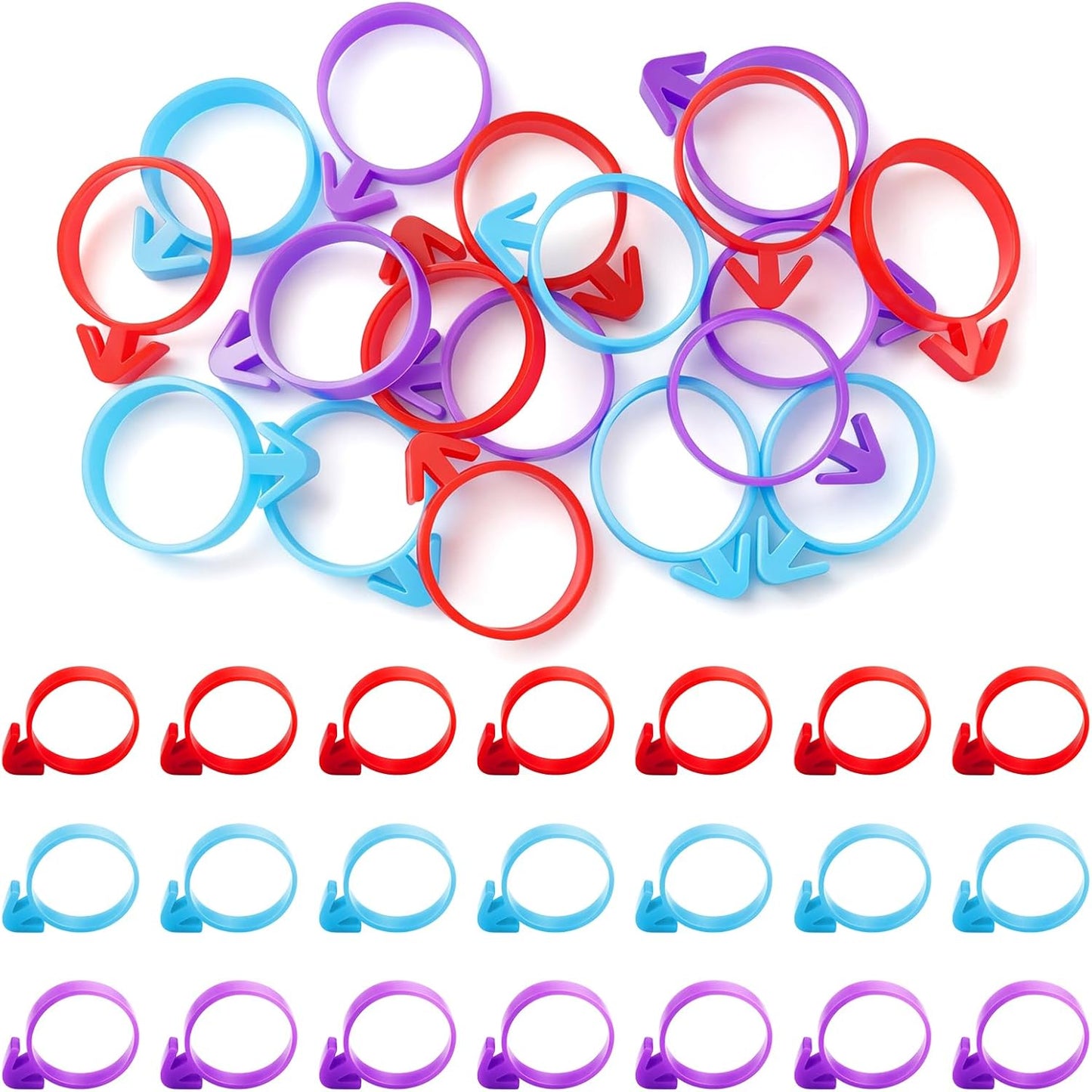 Lazos para bolsas de pastelería de silicona reutilizables 21 piezas
