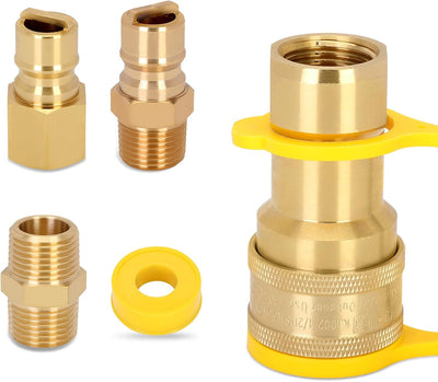 Accesorios gas 1/2pulg kit desconexión rápida latón