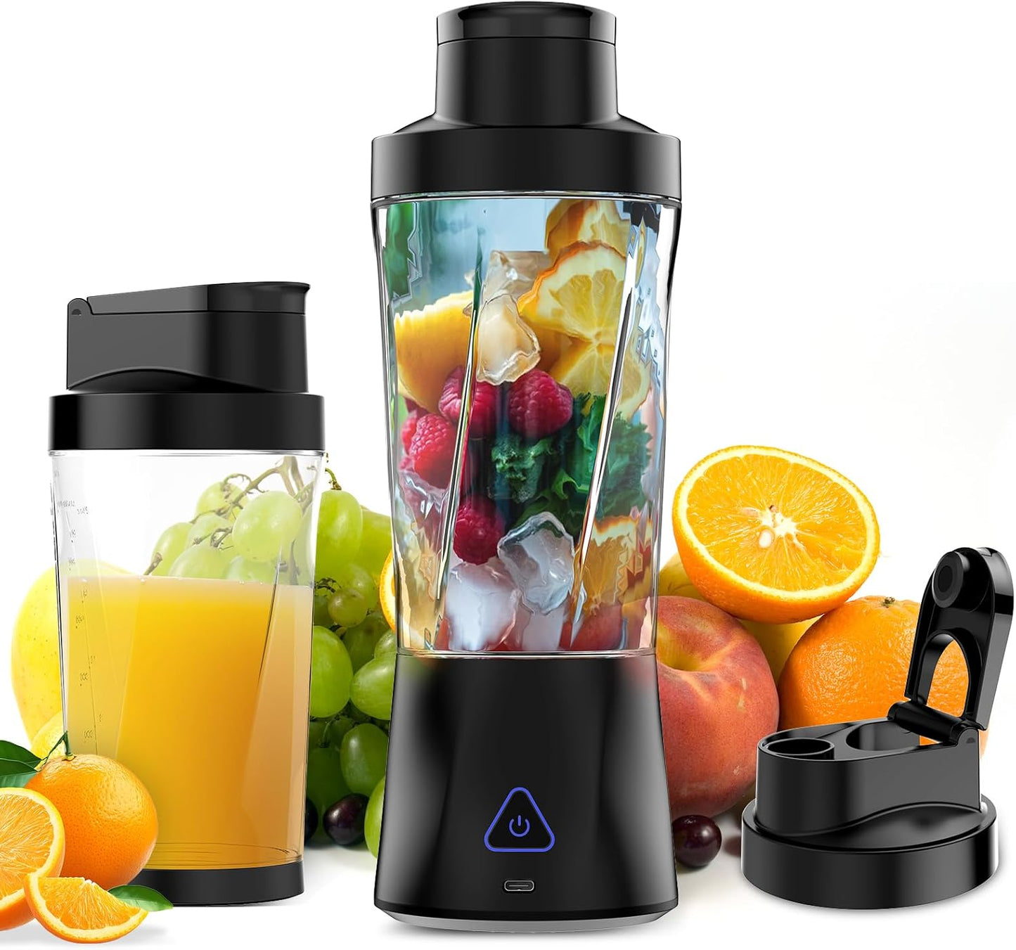 Licuadora portátil personal 360 W sin BPA 24 oz con vaso y tapa exprimidor