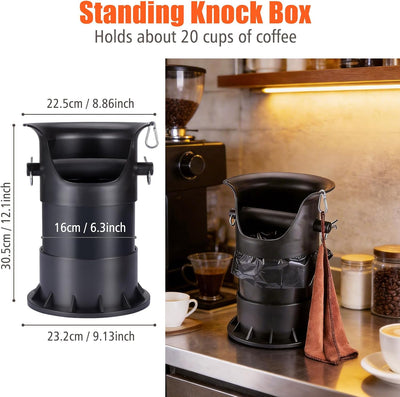 Juego cajas café cepillo paño 50 bolsas contenedor 10.8x10.8x15.7pulg