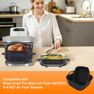 Liner silicona cuadrado para air fryer Ninja 5-6.5qt