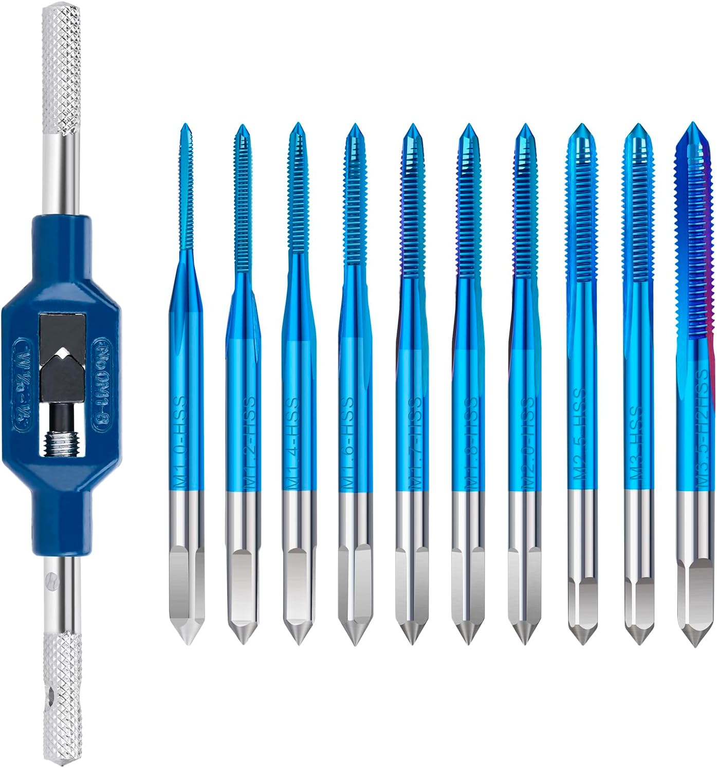 Set 10 Pzas Grifos M1-M3.5 Llave Ajustable 1/16-1/4pulg