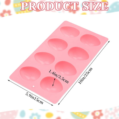 Juego de 2 moldes de silicona para huevos de Pascua 8 cavidades