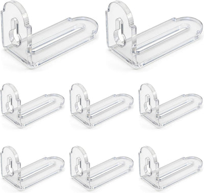 8 Soportes Acrílicos L Autoajustables 1.299x2.165pulg