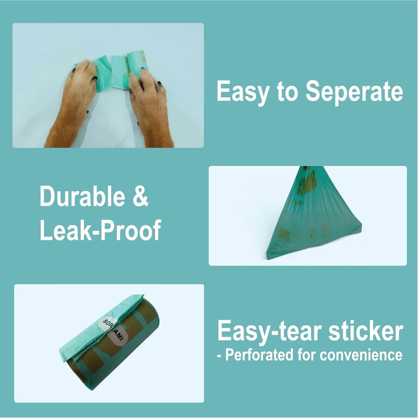 Bolsas compostables para excrementos perro aroma lavanda 270 uds
