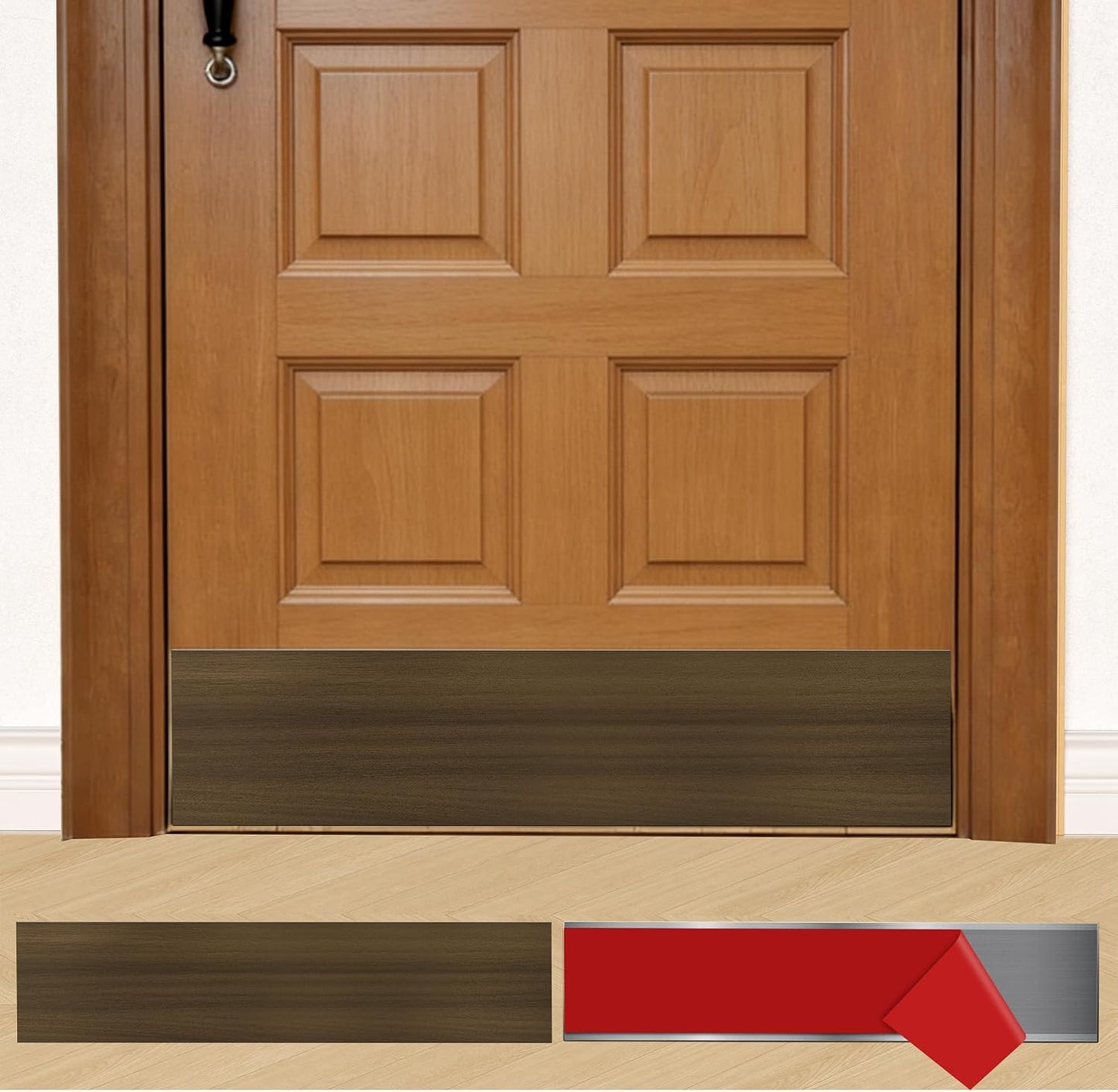 2 Placas Acero Inox Autoadhesivas 8x34pulg Puerta Delantera