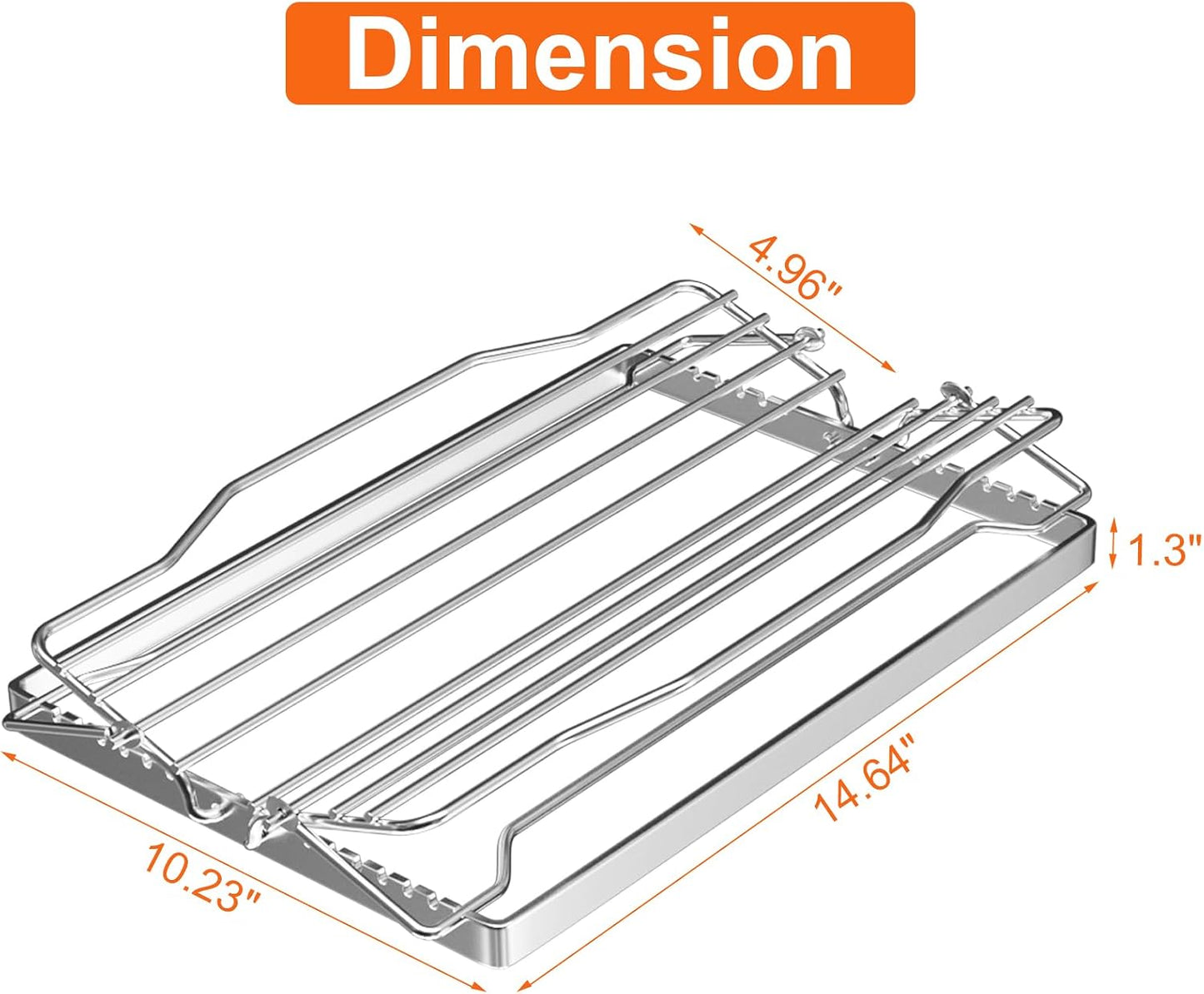 Estante ajustable para asar pavo y costillas en forma de V
