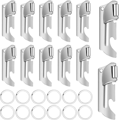 Abrelatas acero inox estilo militar con llavero