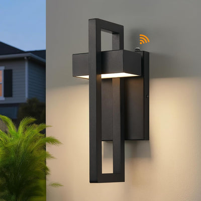Aplique LED 16.5pulg exterior luces negras porche