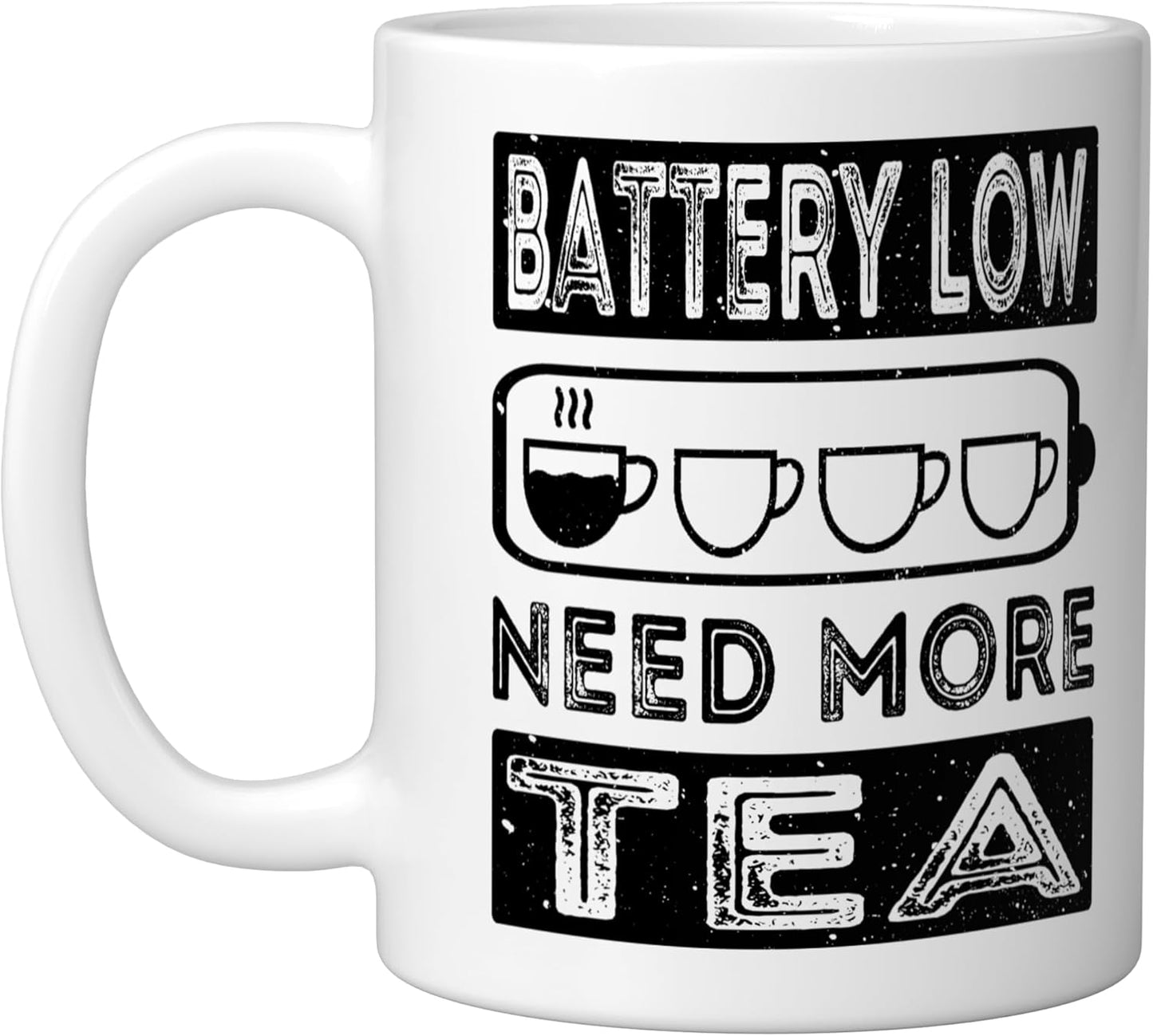 Taza de té cerámica para amantes del té en blanco