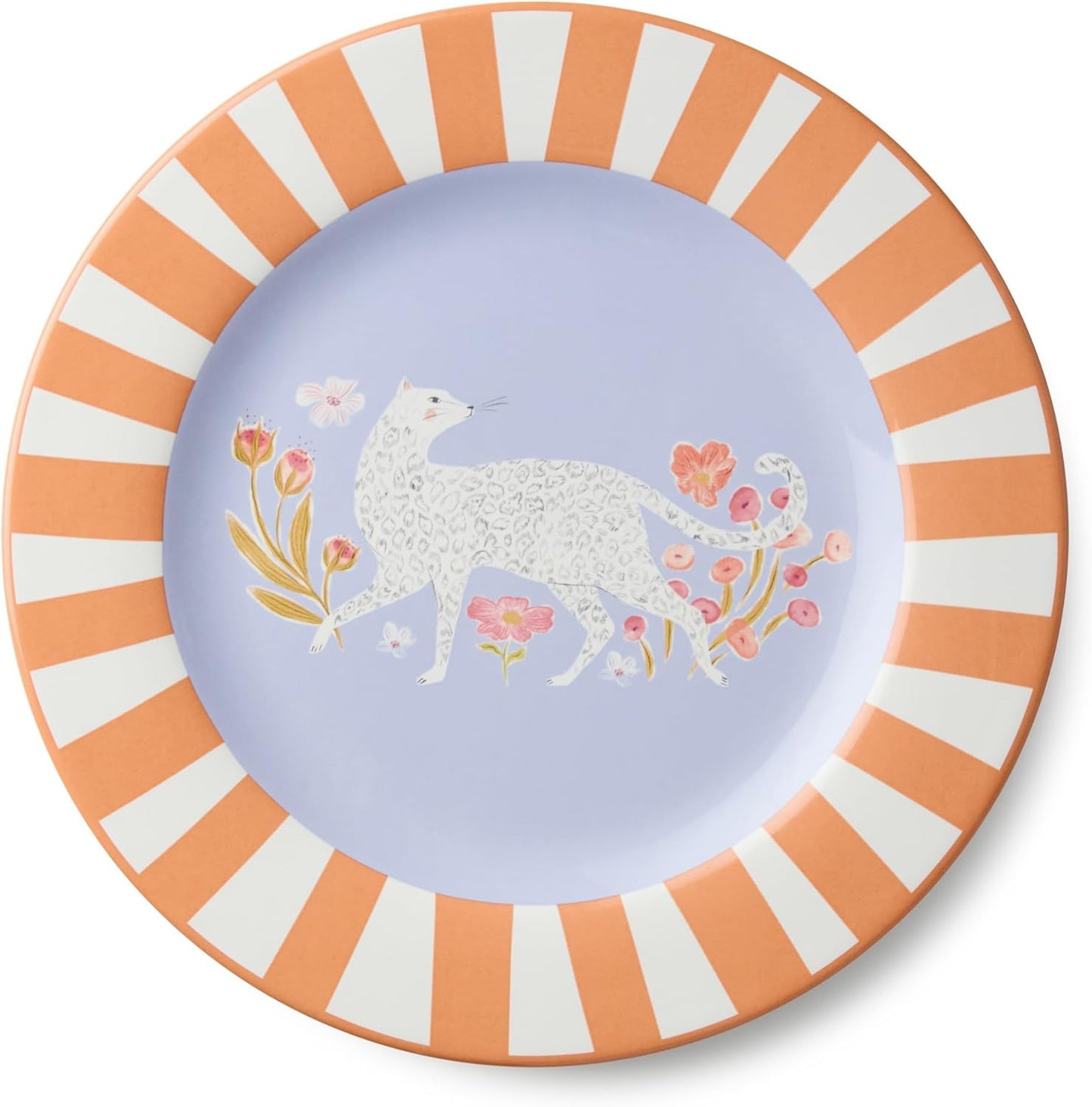 Set 4 platos florales animales 11pulg colores pastel circo