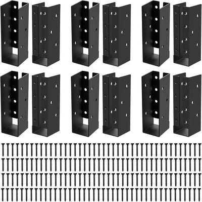 12 Colgadores Vigas 2x6pulg con Brida Oculta Acero Q235