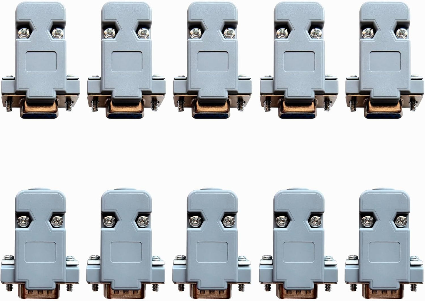 Pack 10 Adaptadores DB9 Serie RS232 5 Macho 5 Hembra
