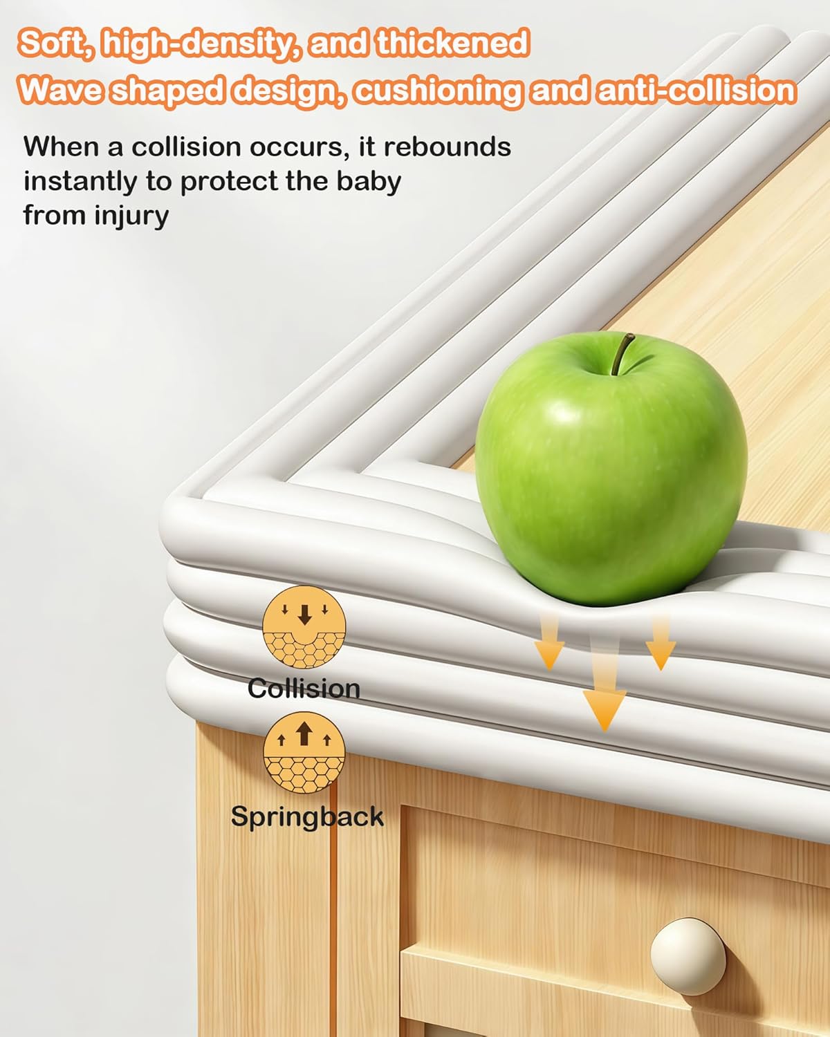 Protector esquina bebé foam 16.5ft blanco