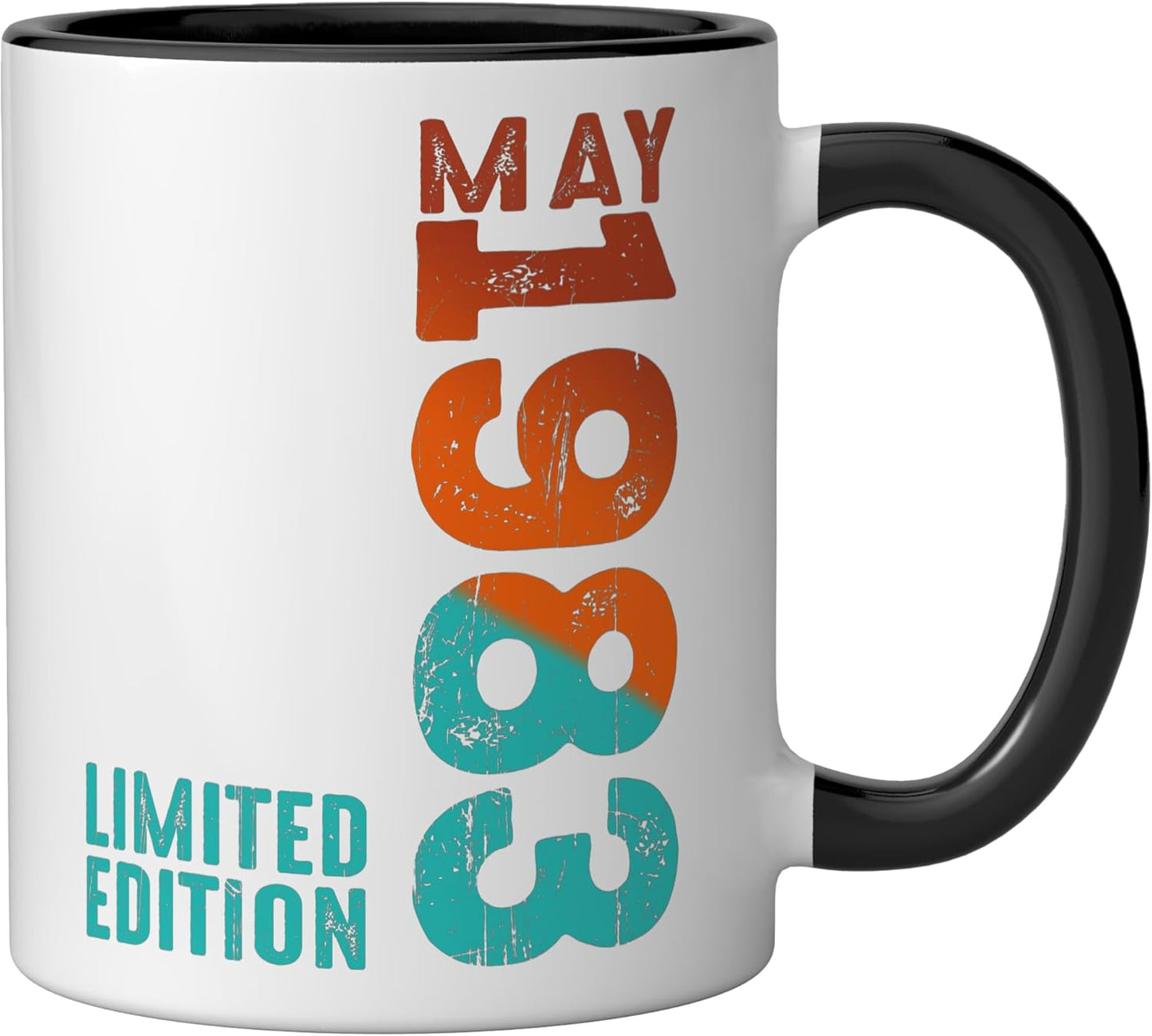 Taza Cerámica Vintage 1983 Negro/Blanco