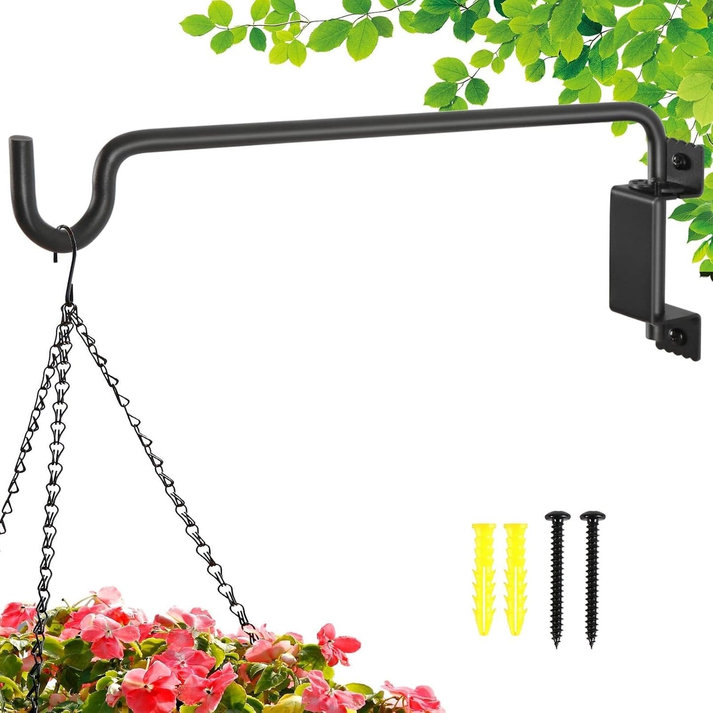Soporte colgador plantas 16pulg giratorio 360° acero resistente