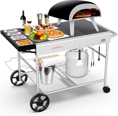 Carro mesa horno pizza parrilla aderezos soporte al aire libre