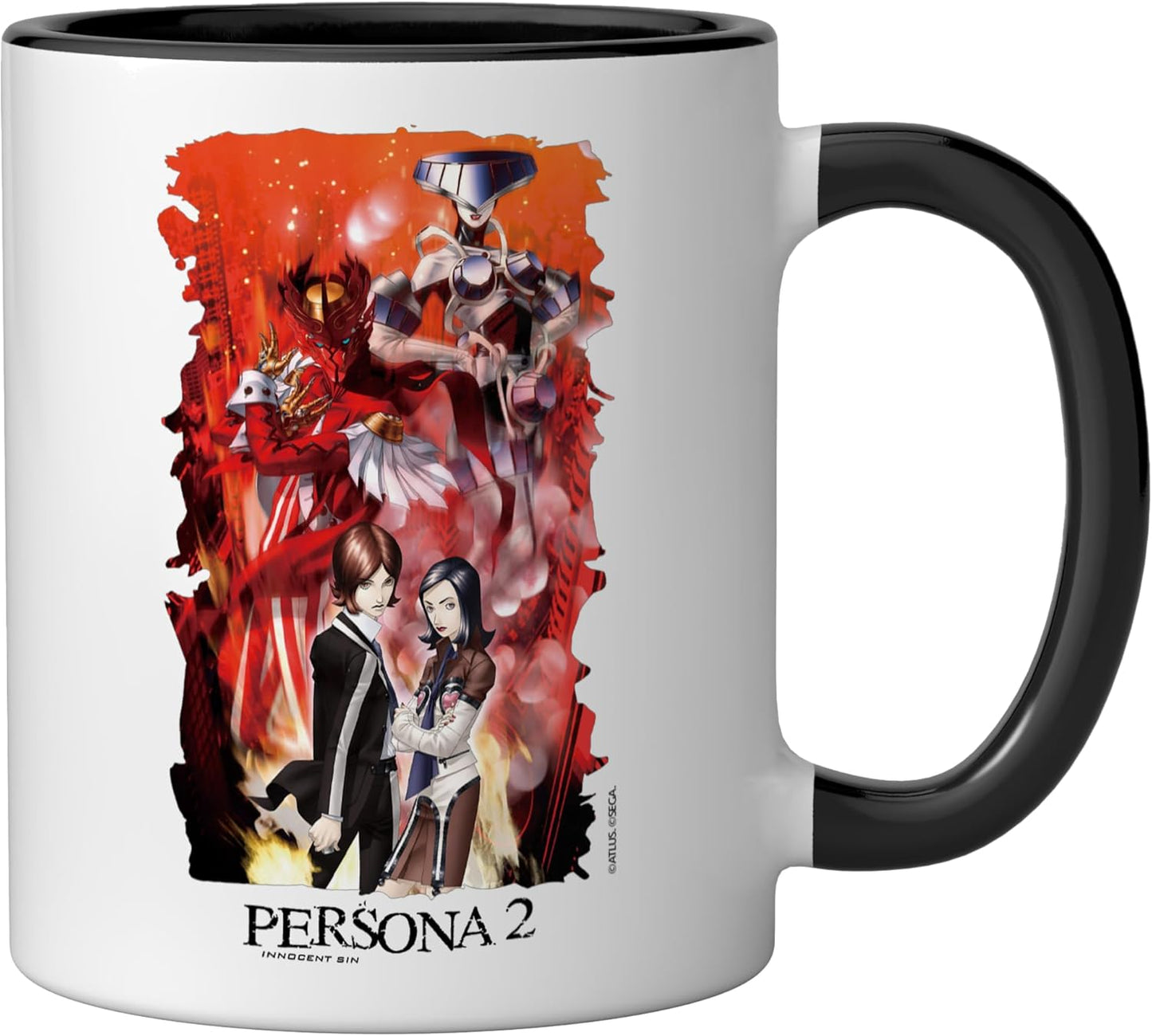 Taza Cerámica Persona 2 Duality Negro Blanco